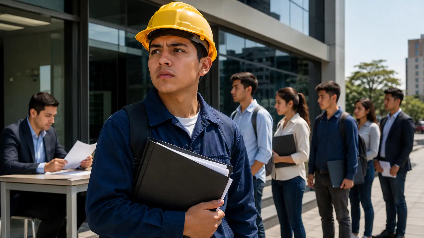 Joven aprendiz del SENA preocupado por perder un contrato de aprendizaje en Colombia bajo la Ley 789 de 2002.