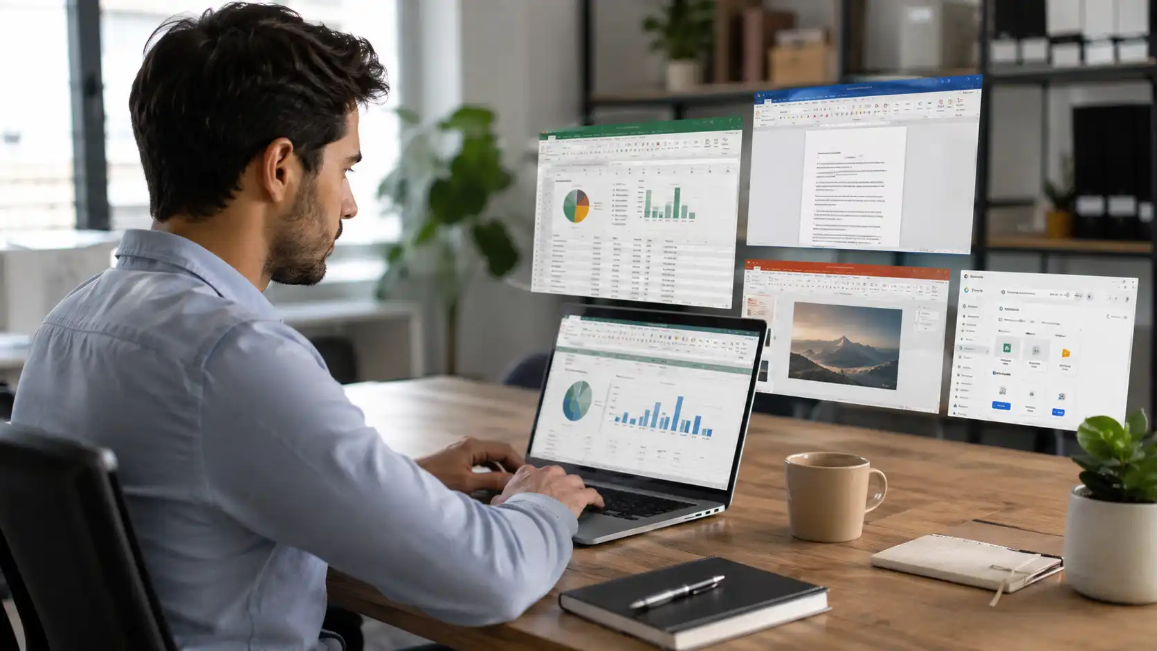 Profesional utilizando Microsoft Excel, Word y Google Workspace como programas de ofimática para el currículum.